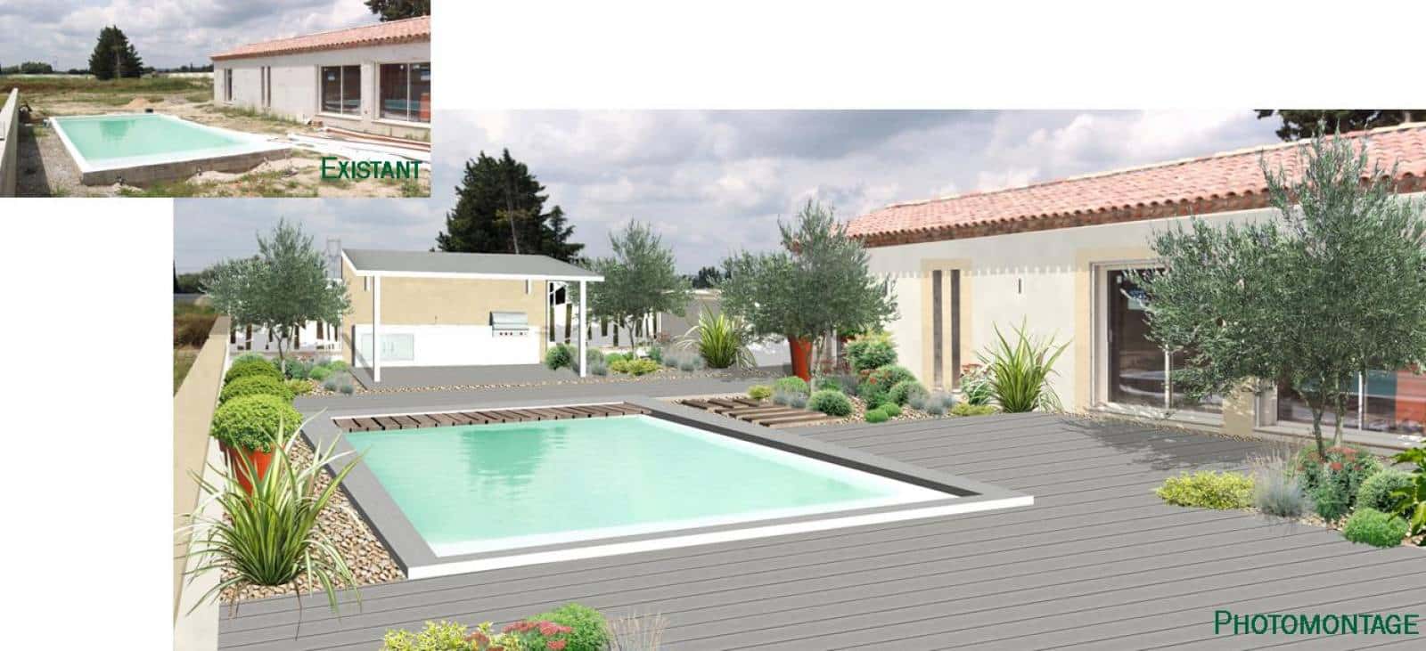 Photomontage 2D aménagement paysager